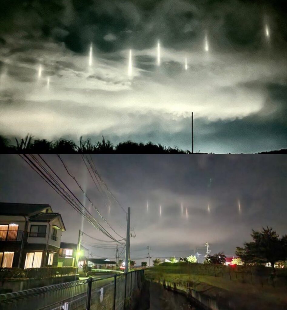 Unusual Light pillars observed in Japan in 2024